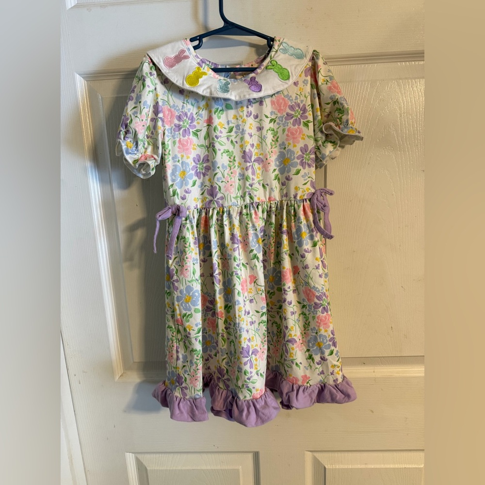 Easter Dress with Purple Accents
